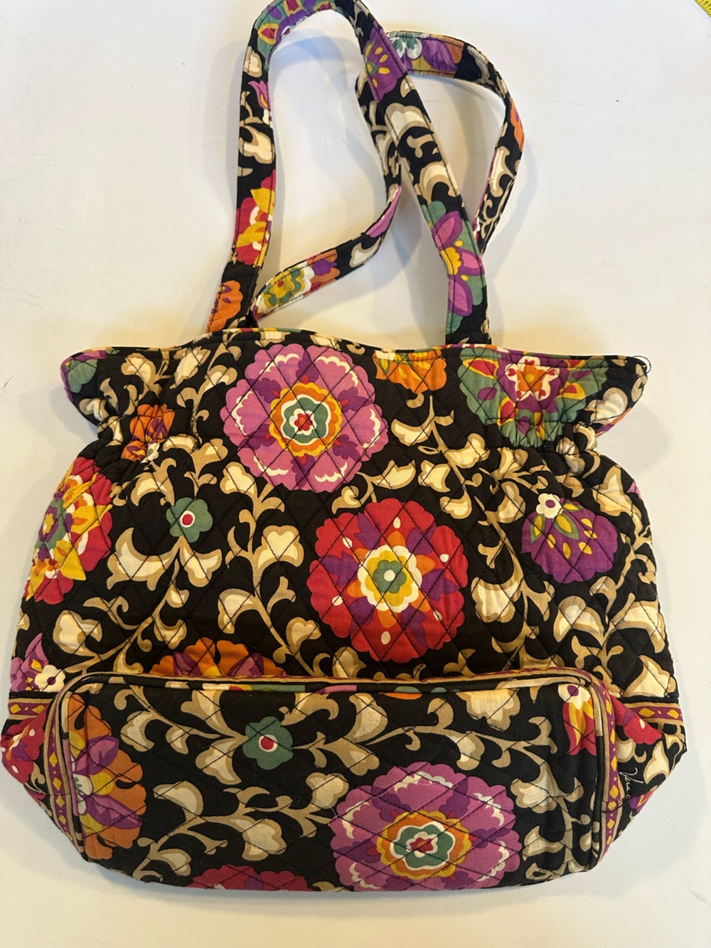 Vera Bradley SUZANI Quilted Tote with Jewel Tone Florals (2011) - Picture 3 of 4